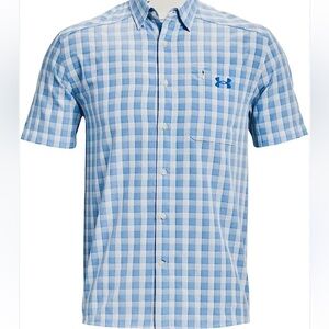 💙💙Under Armour Men's Drift Tide 2.0 Plaid Shirt XXL Blue LIKE NEW💙💙